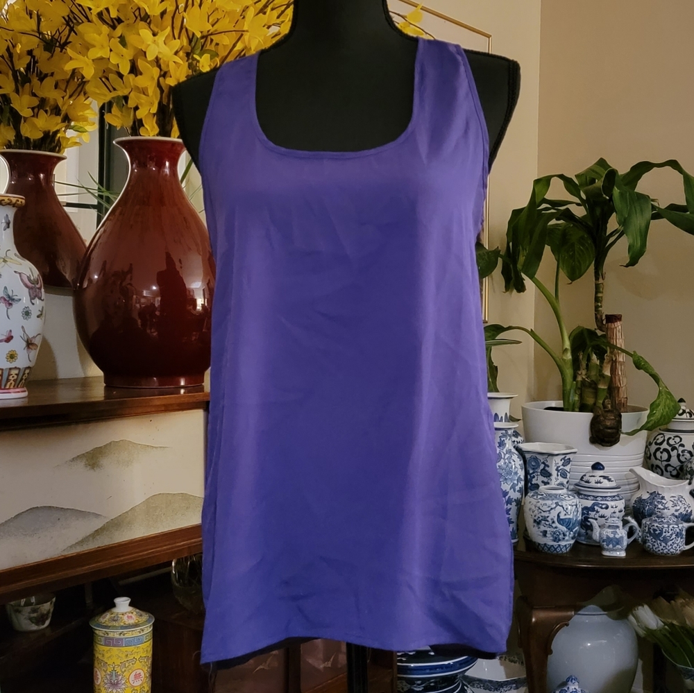 Soprano Purple Racerback Hi-Lo Tank Top M